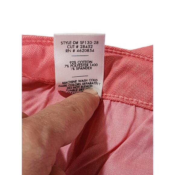 Just Black Denim High-Rise Skinny Cotton and Spandex Blend Pink Jeans Size 32 - Picture 8 of 10